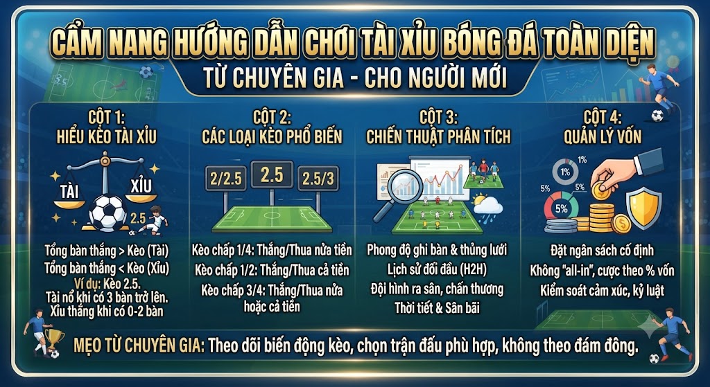 hướng dẫn chơi tài xỉu bóng đá